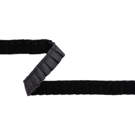 Yaya Han Pleated Velveteen Ribbon Trim - Black, 1" - Cosplay Collection