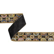 Yaya Han Metallic Embroidered and Sequined Woven Ribbon Trim - Lagos Black, Gold and Rainbow Circles, 2.63" - Cosplay Collection