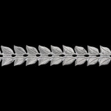 Yaya Han Iron-On Metallic Embroidered Trim - Silver Roman Leaves, 1.25" - Cosplay Collection