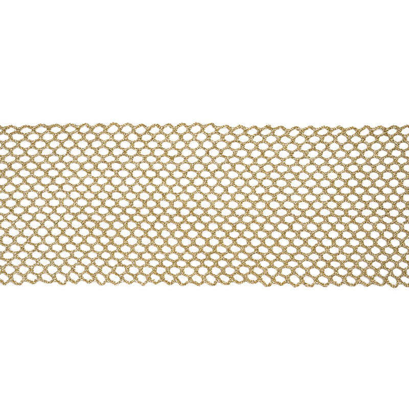 Yaya Han Metallic Mesh Trim - Gold, 4.63" - Cosplay Collection