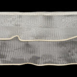 Yaya Han 2 Tier Pleated Crystal Organza Trim - Ivory, 4" - Cosplay Collection