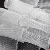 Yaya Han Pleated Organza Ruffle Trim, 2 Tier - Crystal White, 4.375" - Cosplay Collection