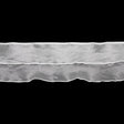 Yaya Han Pleated Organza Ruffle Trim, 2 Tier - Crystal White, 4.375" - Cosplay Collection