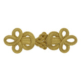 Yaya Han Metallic Faux Frog Closure Applique - Dali Gold Knots, 6.75" x 2.375" - Cosplay Collection
