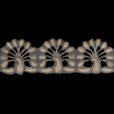 Yaya Han Metallic Embroidered Trim - Gold Peacocks, 2.5" - Cosplay Collection