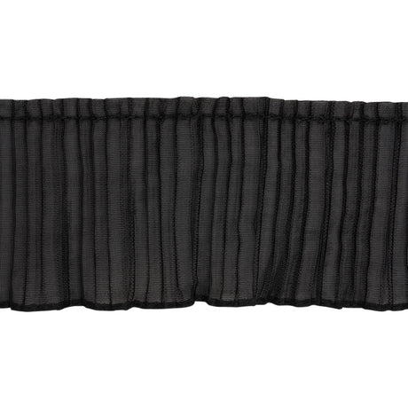 Yaya Han Pleated Ruffle Trim - Black, 3" - Cosplay Collection