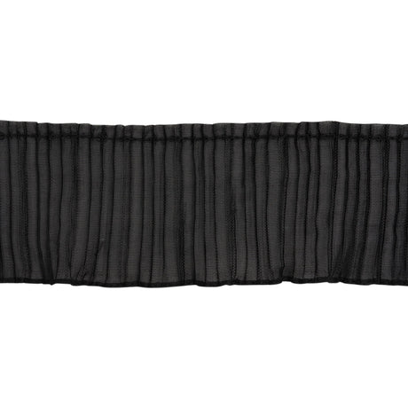 Yaya Han Pleated Ruffle Trim - Black, 3" - Cosplay Collection