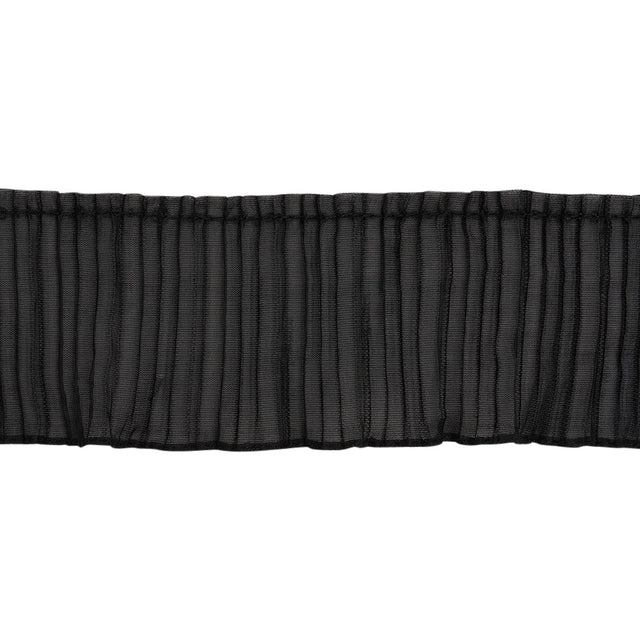 Yaya Han Pleated Ruffle Trim - Black, 3" - Cosplay Collection