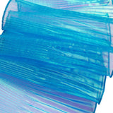 Yaya Han Pleated Ruffle Organza Trim - Mermaid Blue and Green Iridescent, 5.5"