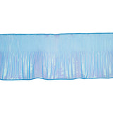 Yaya Han Pleated Ruffle Organza Trim - Mermaid Blue and Green Iridescent, 5.5"