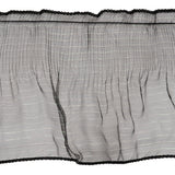 Yaya Han Pleated Ruffle Organza Trim - Mermaid Black and Iridescent Stripes, 5" - Cosplay Collection