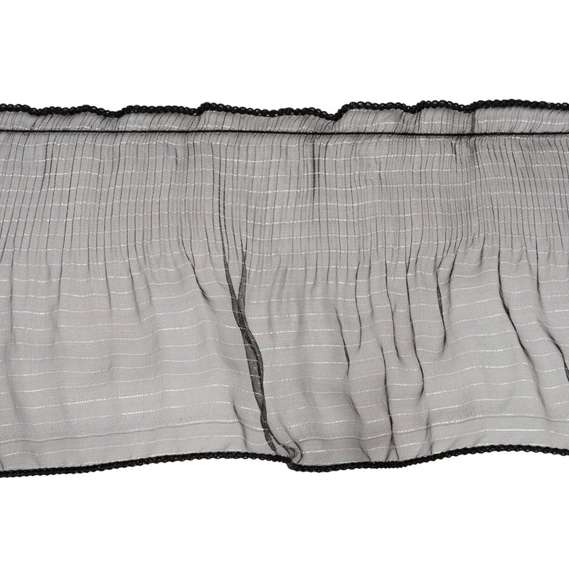 Yaya Han Pleated Ruffle Organza Trim - Mermaid Black and Iridescent Stripes, 5" - Cosplay Collection