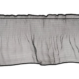 Yaya Han Pleated Ruffle Organza Trim - Mermaid Black and Iridescent Stripes, 5" - Cosplay Collection