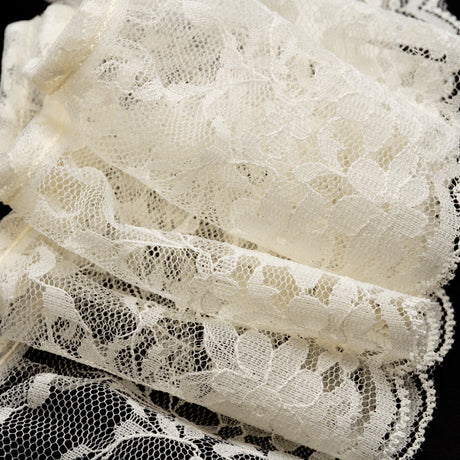 Yaya Han Ruffled Lace Trim - Champagne Floral, 3.5" - Cosplay Collection