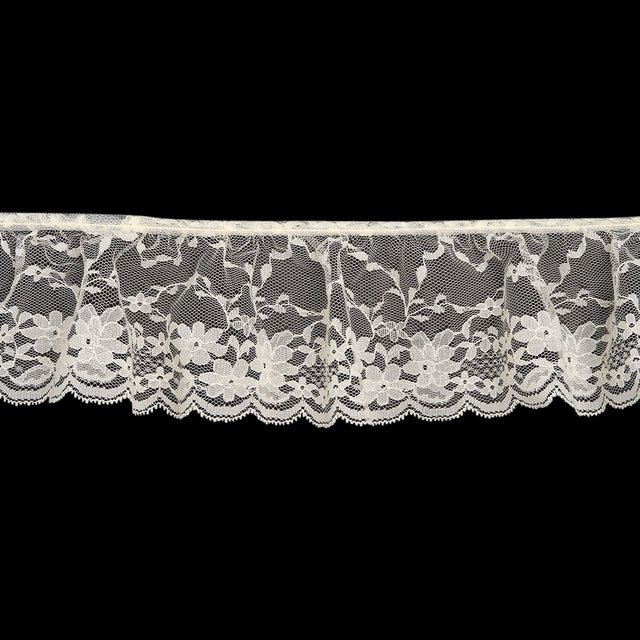 Yaya Han Ruffled Lace Trim - Champagne Floral, 3.5" - Cosplay Collection