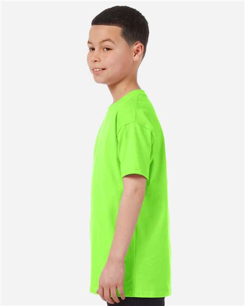 Youth Short Sleeve Heavy Cotton T-Shirt Breathable and Long Lasting