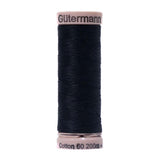 Gutermann 60 Wt Natural Cotton Thread 200m - 1001 Black