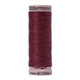 Gutermann 60 Wt Natural Cotton Thread 200m - 4750 Dark Mahogany