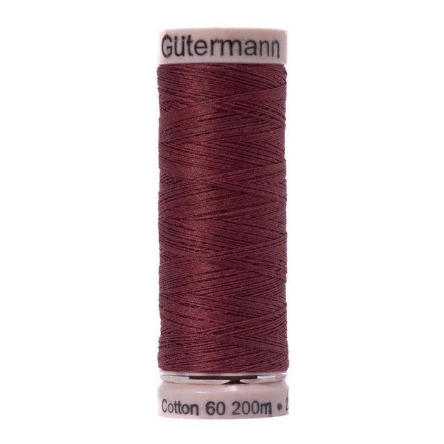 Gutermann 60 Wt Natural Cotton Thread 200m - 4750 Dark Mahogany