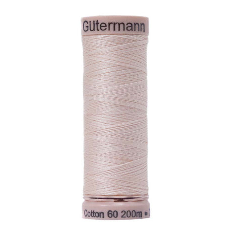 Gutermann 60 Wt Natural Cotton Thread 200m - 5010 Flesh