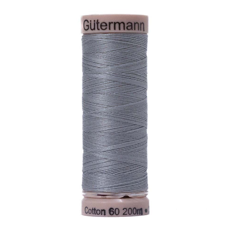 Gutermann 60 Wt Natural Cotton Thread 200m - 9150 Pro Cool Grey