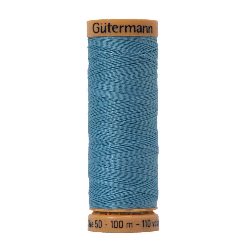 Gutermann Natural Cotton Thread 100m - 7470 Silver Blue