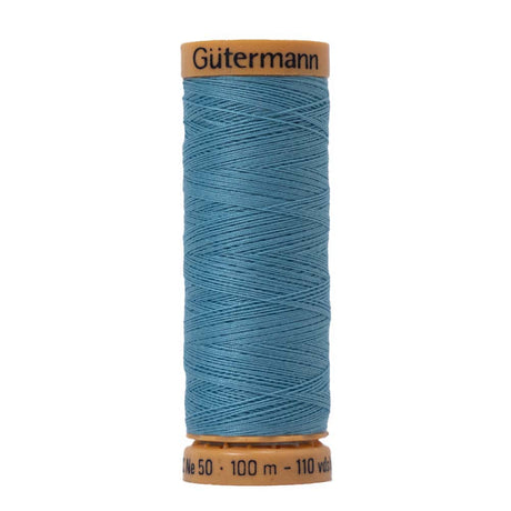Gutermann Natural Cotton Thread 100m - 7470 Silver Blue