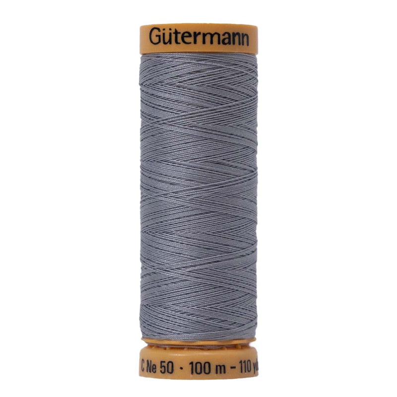 Gutermann Natural Cotton Thread 100m - 9200 Silver Streak