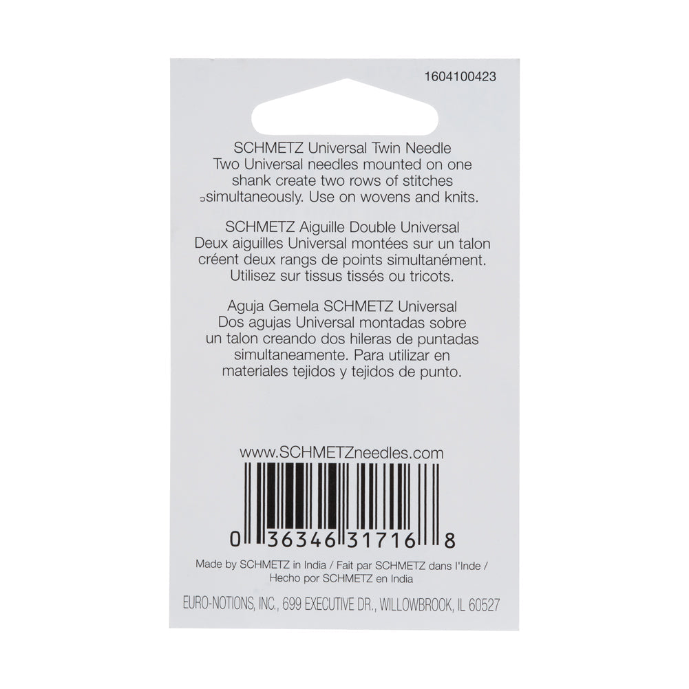 Schmetz Universal Twin Machine Needle - 2.0/80 - 1 ct