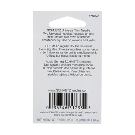 Schmetz Universal Twin Machine Needle - 1.6/70 - 1 ct