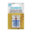 Schmetz Double Embroidery Twin Machine Needle - 2.0/75 - 1 ct