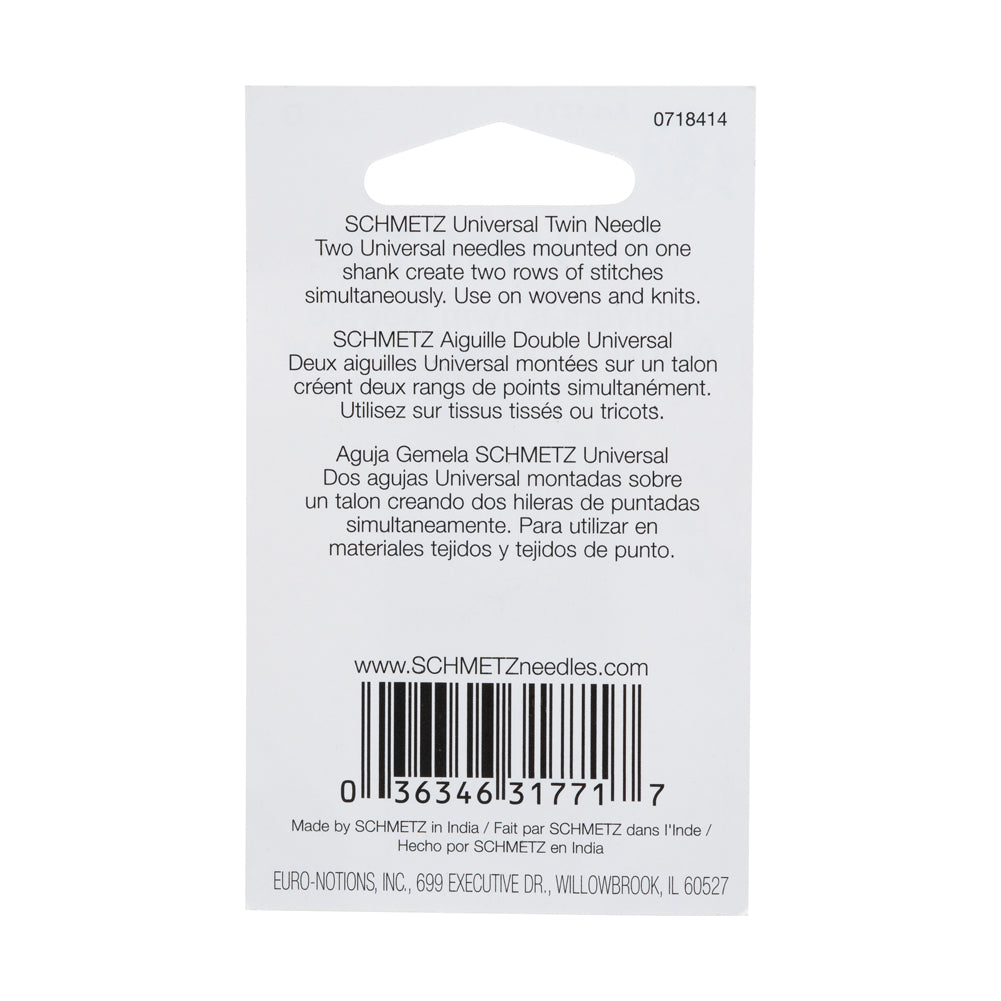 Schmetz Universal Twin Machine Needle - 4.0/100 - 1 ct