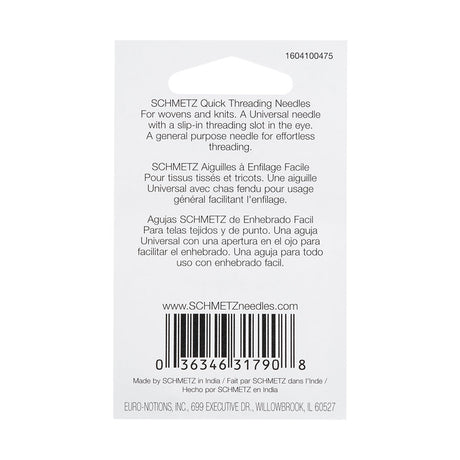 Schmetz Self-Threading Machine Needles - 80/12 - 5 ct