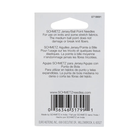 Schmetz Jersey/Ball Point Machine Needles - 100/16 - 5 ct
