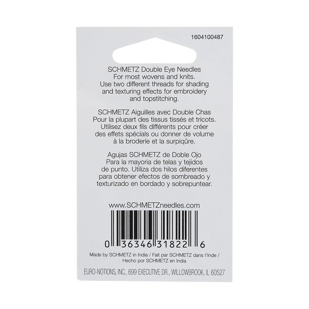 Schmetz Double Eye Machine Needles - 80/12 - 5 ct