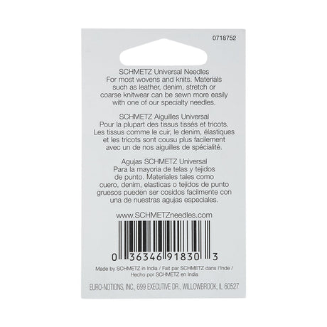 Schmetz Universal Machine Needles - 100/16 - 10 ct