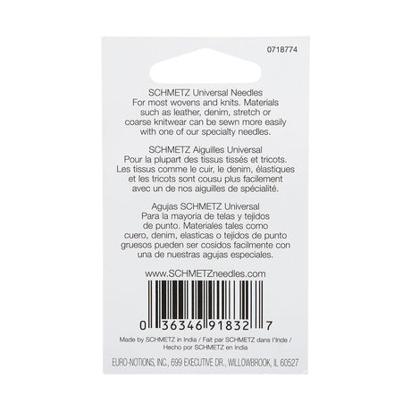 Schmetz Universal Machine Needles - 70/10 - 10 ct