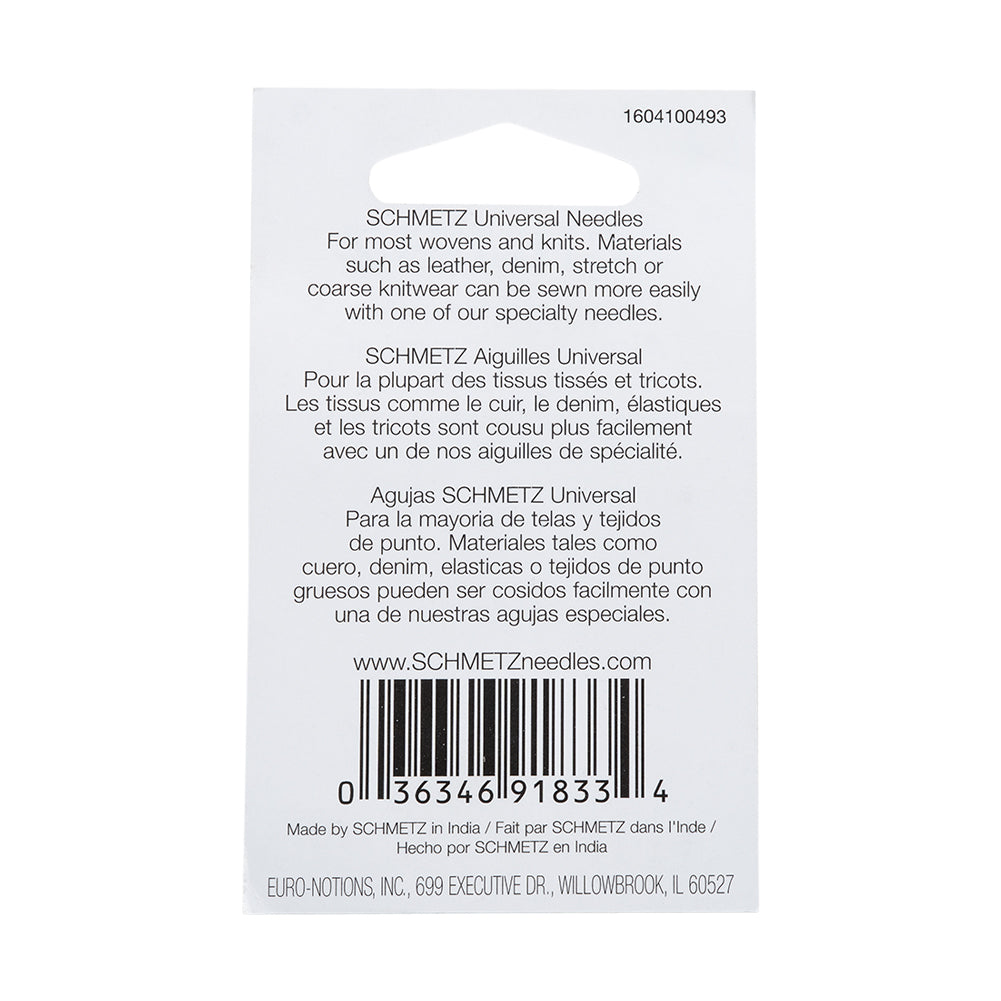 Schmetz Universal Machine Needles - 80/12 - 10 ct