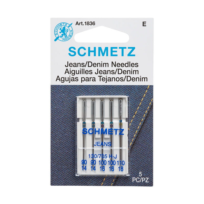 Schmetz Denim/Jeans Machine Needles - Assorted Sizes - 5 ct