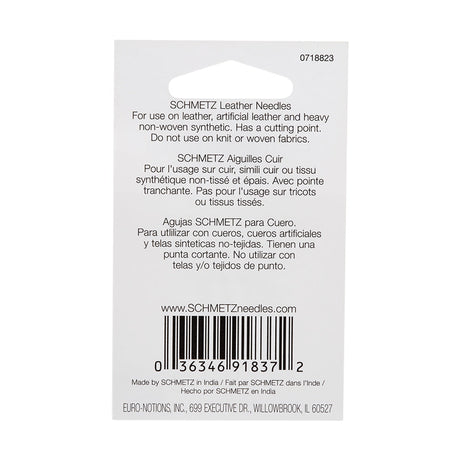 Schmetz Leather Machine Needles - 70/10 - 5 ct