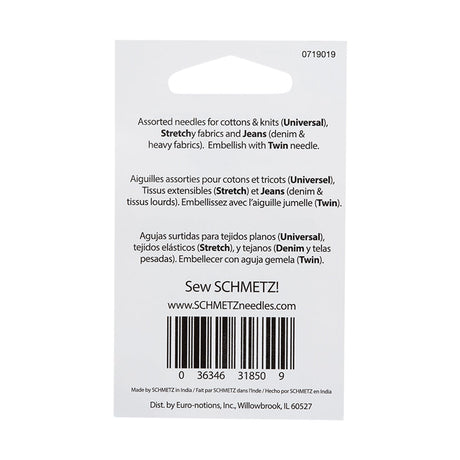 Schmetz Costume Pack Machine Needles - Assorted Sizes and Types - 9 ct