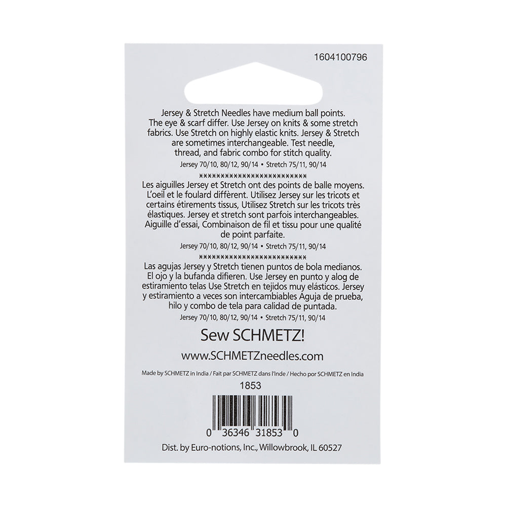 Schmetz Knit and Stretch Combo Machine Needles - Assorted Sizes and Types - 5 ct