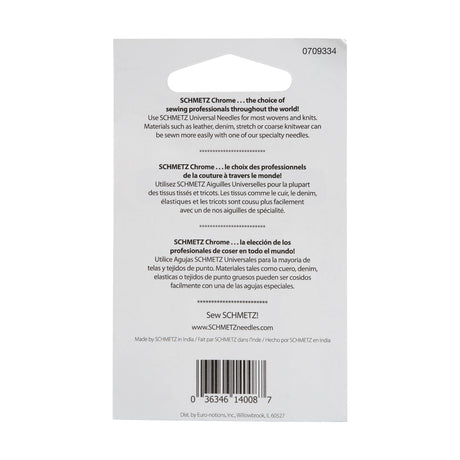 Schmetz Chrome Universal Machine Needles - 70/10 - 5 ct