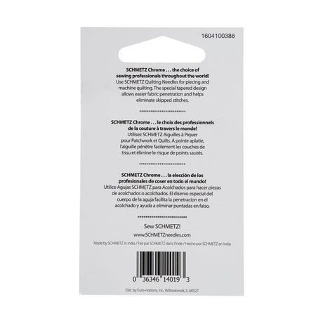 Schmetz Chrome Quilting Machine Needles - 90/14 - 5 ct