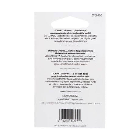 Schmetz Chrome Stretch Machine Needles - 75/11 - 5 ct