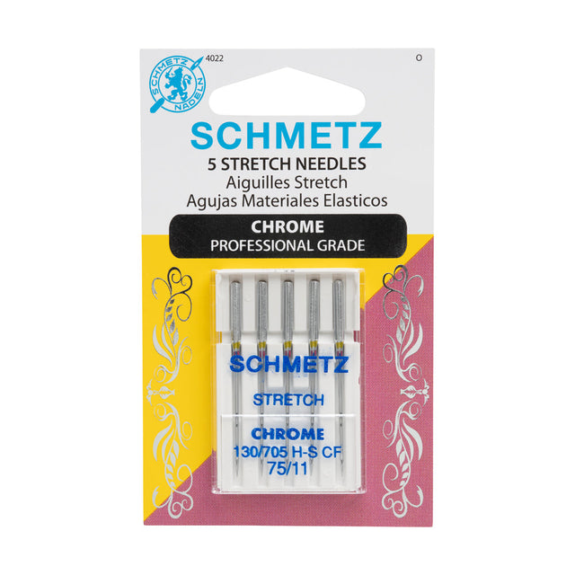 Schmetz Chrome Stretch Machine Needles - 75/11 - 5 ct