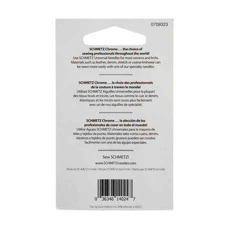 Schmetz Chrome Universal Machine Needles - 60/8 - 5 ct