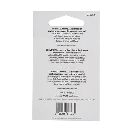 Schmetz Chrome Jersey/Ball Point Machine Needles - 90/14 - 5 ct