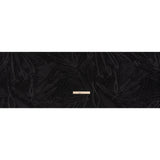 Metallic Polyester and Acetate Brocade - Black on Black Bunches of Leaves