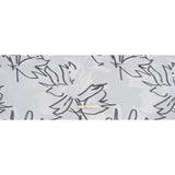 Metallic Polyester and Acetate Brocade - Silver, Charcoal and White Abstracted Flower Outlines